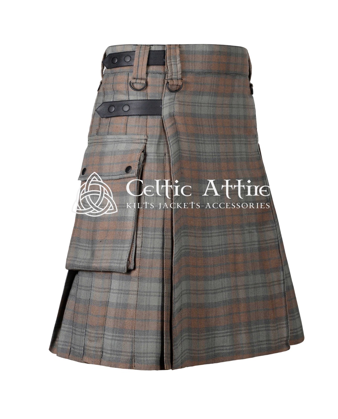 Black Watch Weathered Scottish Utility Kilt – Made to Order By Celtic Attire
