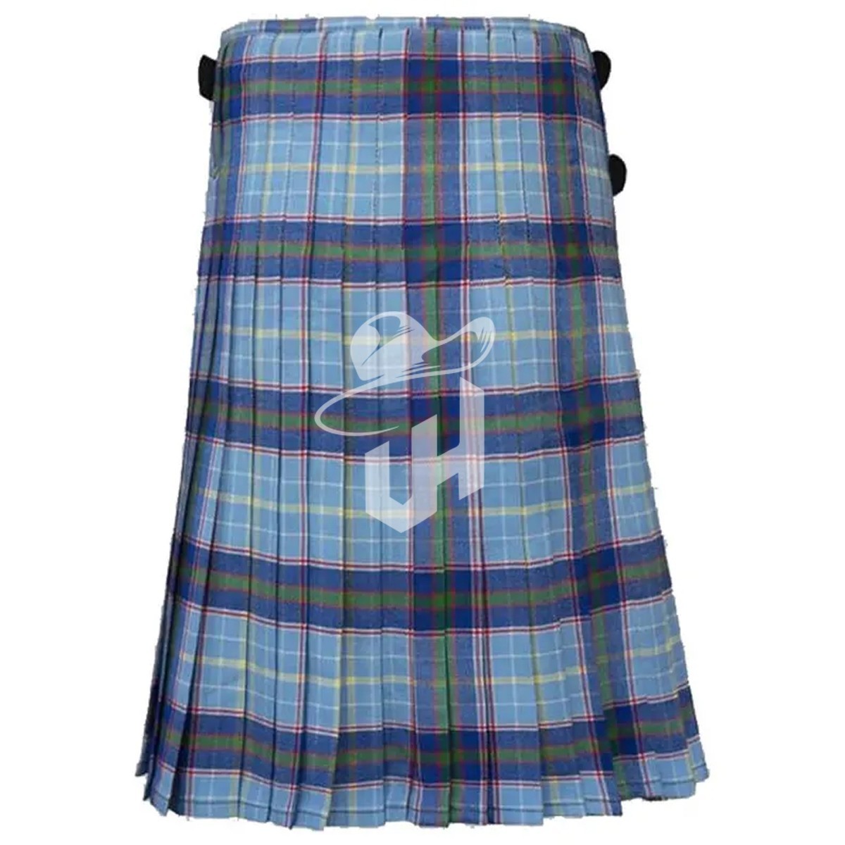 Men 8 Yard Texas Bluebonnet Tartan Kilt Traditional Handmade Custom Fit Design