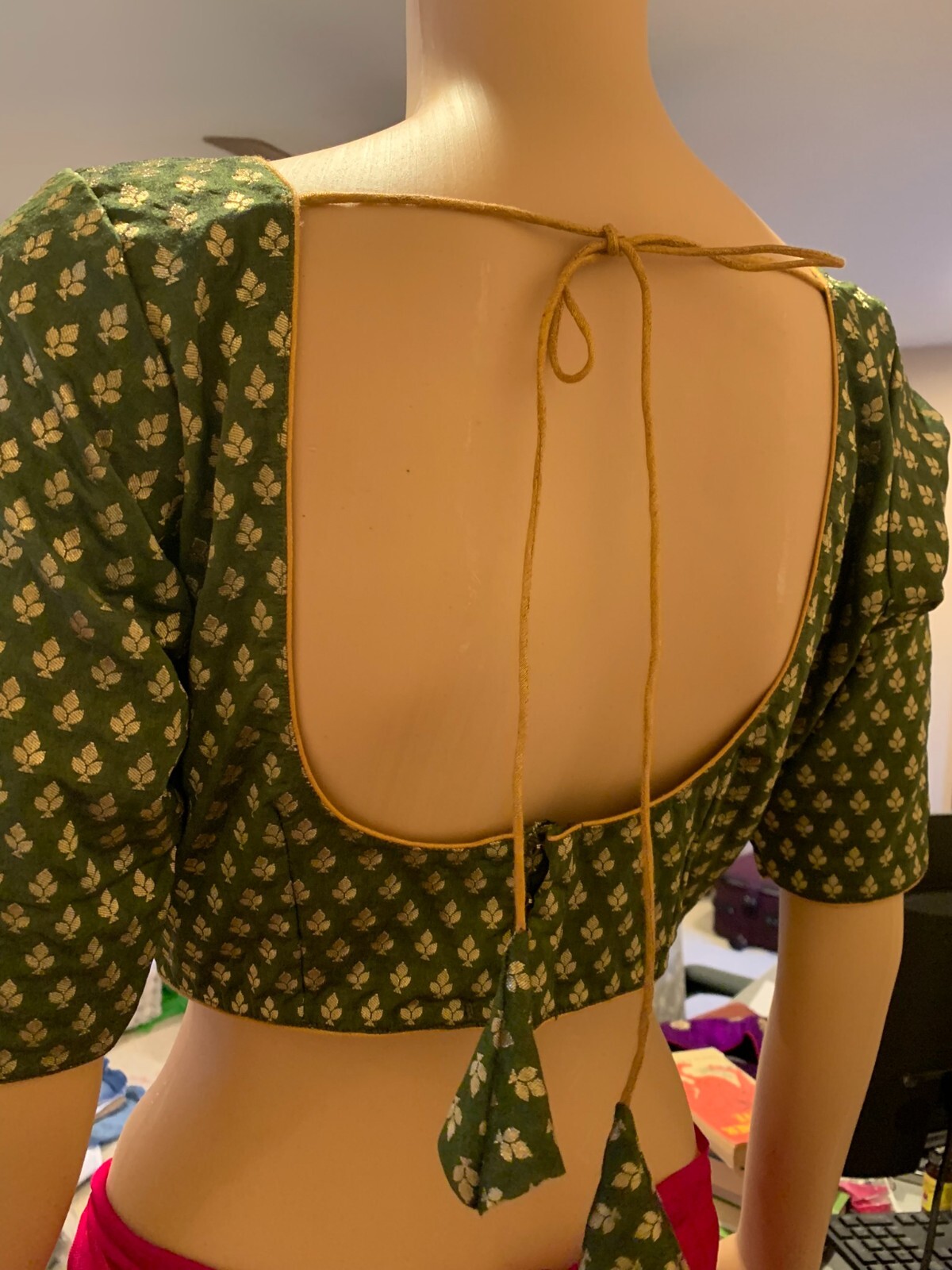 Designer Banaras Silk Blouse with Zari Weaving boota brocade