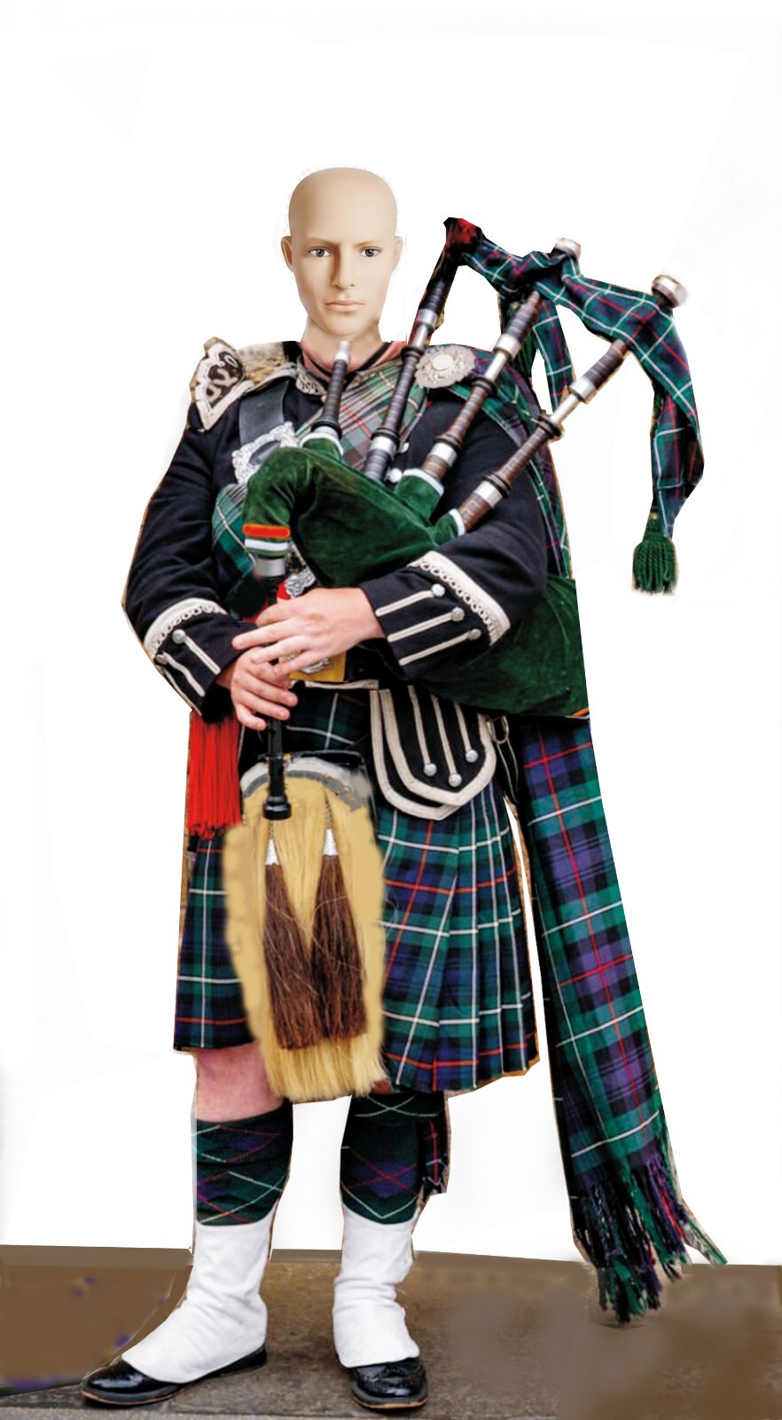 TARTAN PIPER PLAID: Supreme Tartan Piper’s Full Plaid-Accommodate Bagpipers