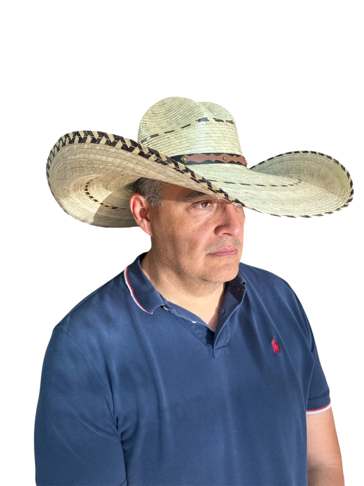 MEXICAN PALM HAT , OUTDOOR ,SOMBRERO , SPEEDY GONZALES , ROUND , OUTLAW , NEW