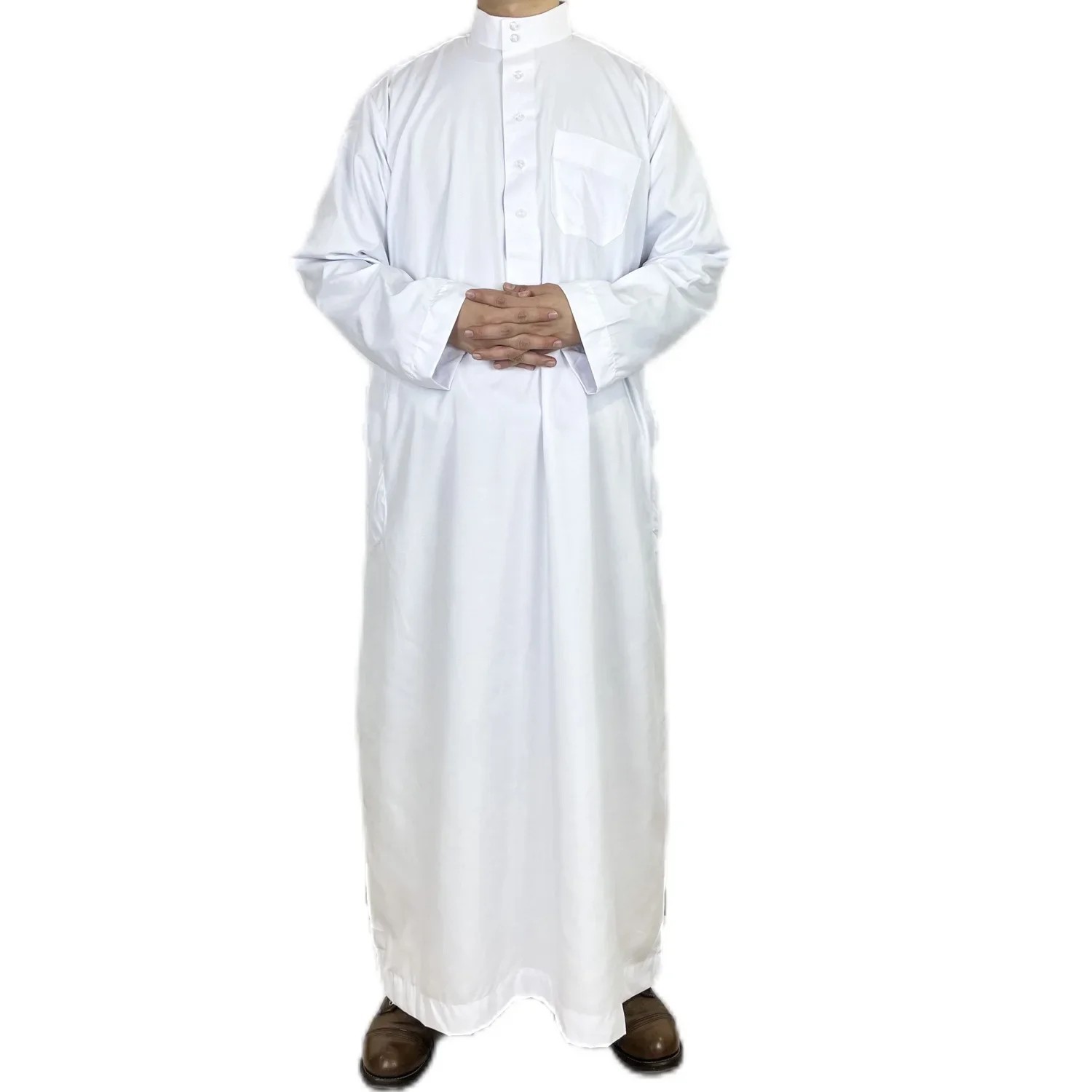 Muslim Mo Men White Islam Jalabiya Thobe Arab Kurta Pajama Dubai Kaftan