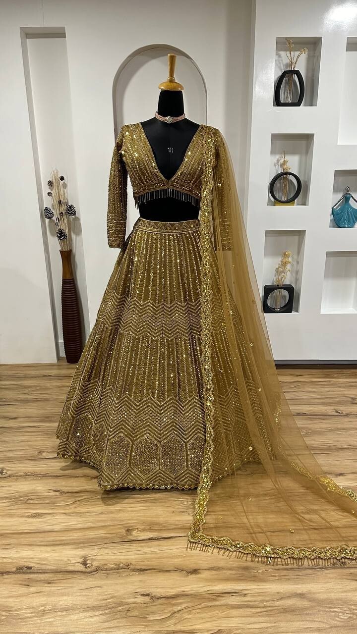NEW DESIGNER KASTURI SILK GEORGETTE LEHENGA CHOLI WITH DUPATTA FOR PARTY WEAR