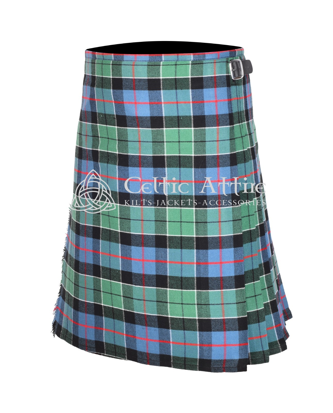 Leslie Green Tartan 8 Yard Scottish Kilt – Made to Order By Celtic Attire