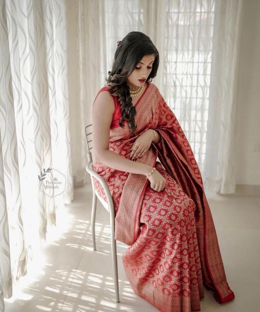 Women’s BANARASI Silk Saree ZARI WEAVING WITH HEAVY BLOUSE INDIAN WEDDING Sari