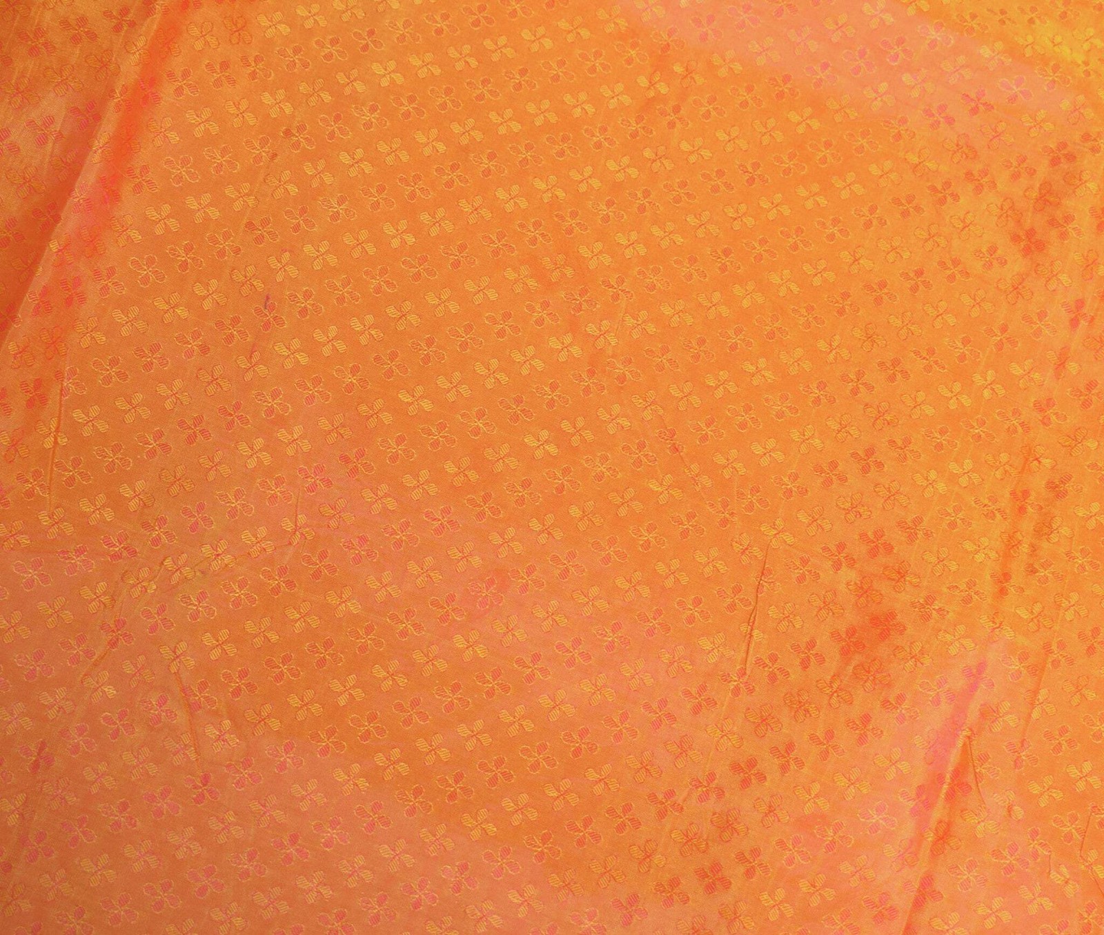 Sushila Vintage Pure Silk Saree Yellow & Magenta Hand Woven Brocade Sari Fabric