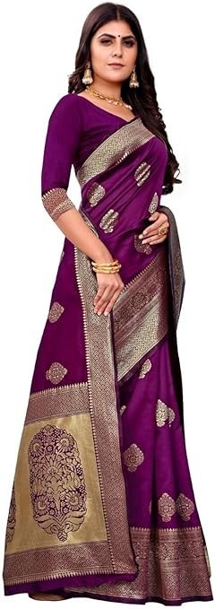 Woven Trendy Kanjivaram Soft Lichi Silk Saree With Blouse Piece