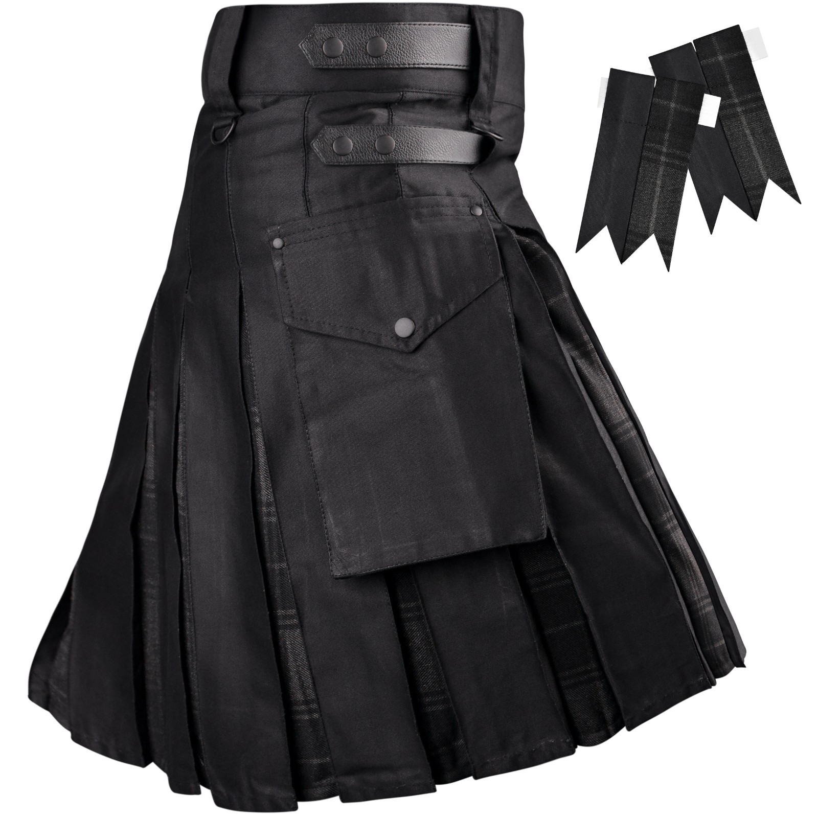 Hybrid Utility Kilts for Men Scottish Traditional Kilt with Flashes
