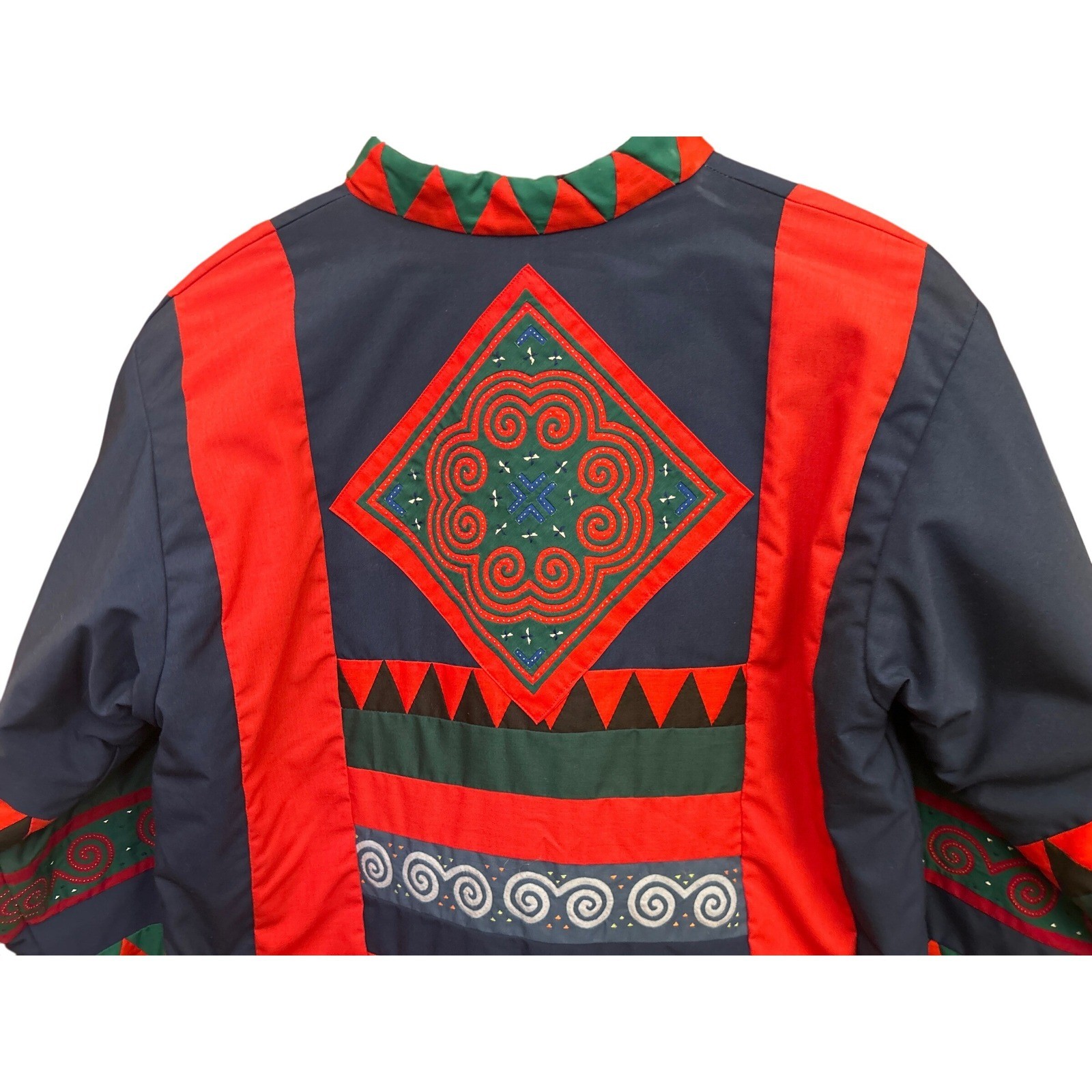 Vintage Quilted Boho Patchwork Christmas Jacket Southwest Handmade Folkcore
