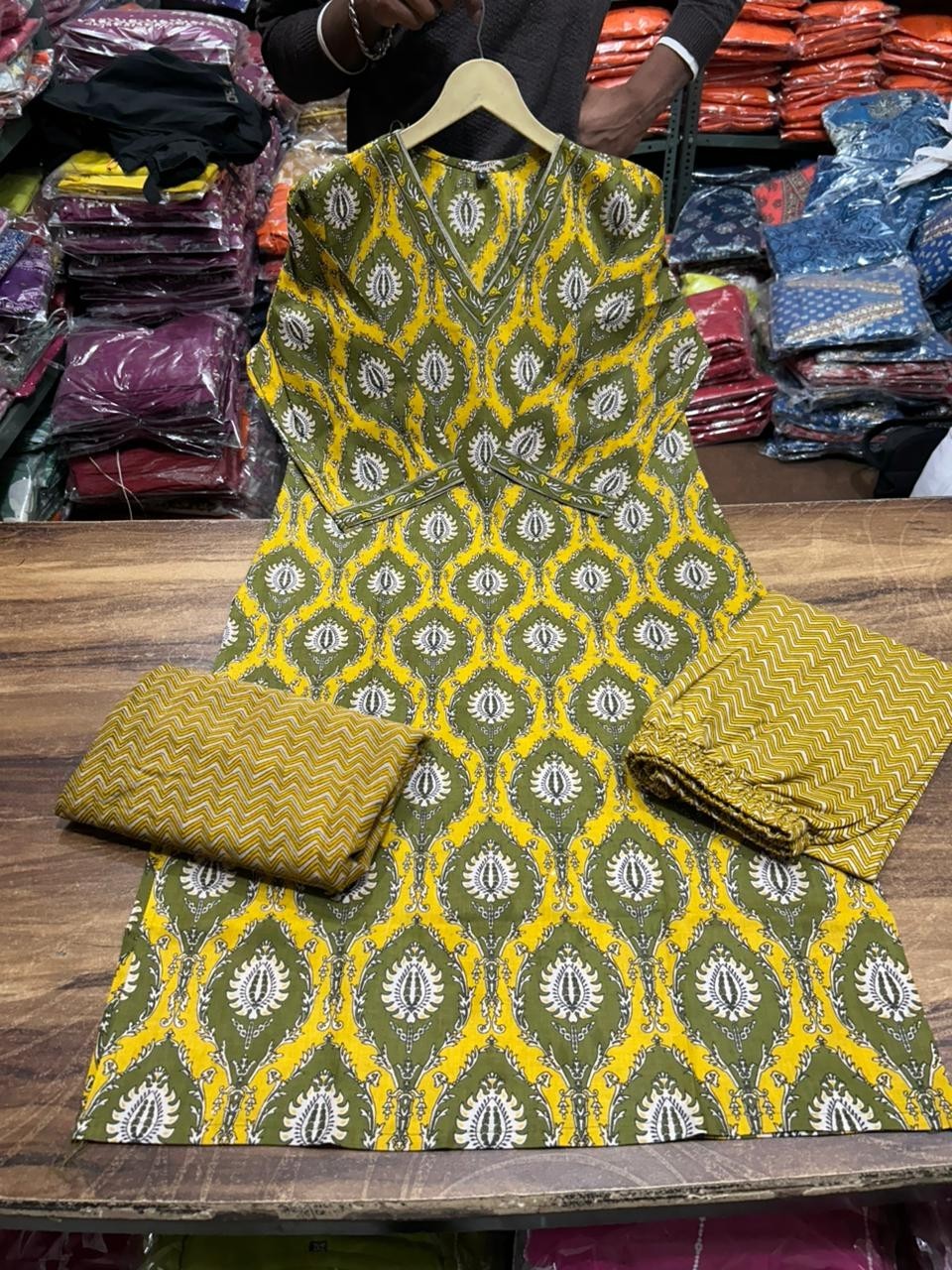 Jaipuri Hand Printed Cotton straight kurta set, mother’s day gift, gift for her