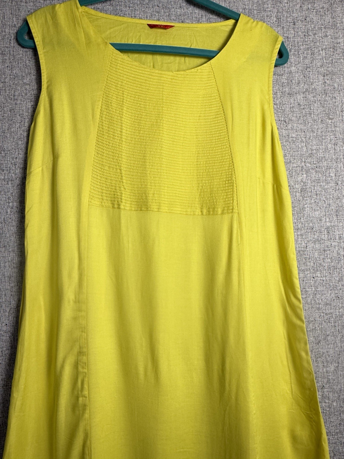 W Woman Maxi Dress Kurta Yellow Navy Blue Indian Sleeveless Tunic Designer M/L