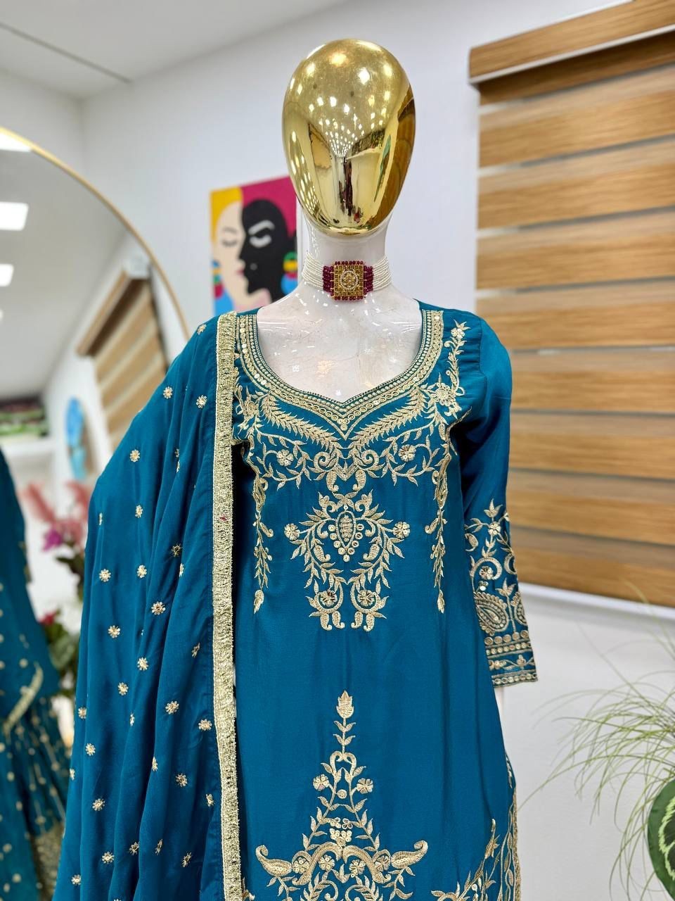 SALWAR KAMEEZ PAKISTANI INDIAN WEDDING PARTY WEAR DRESS BOLLYWOOD SUIT SHARARA