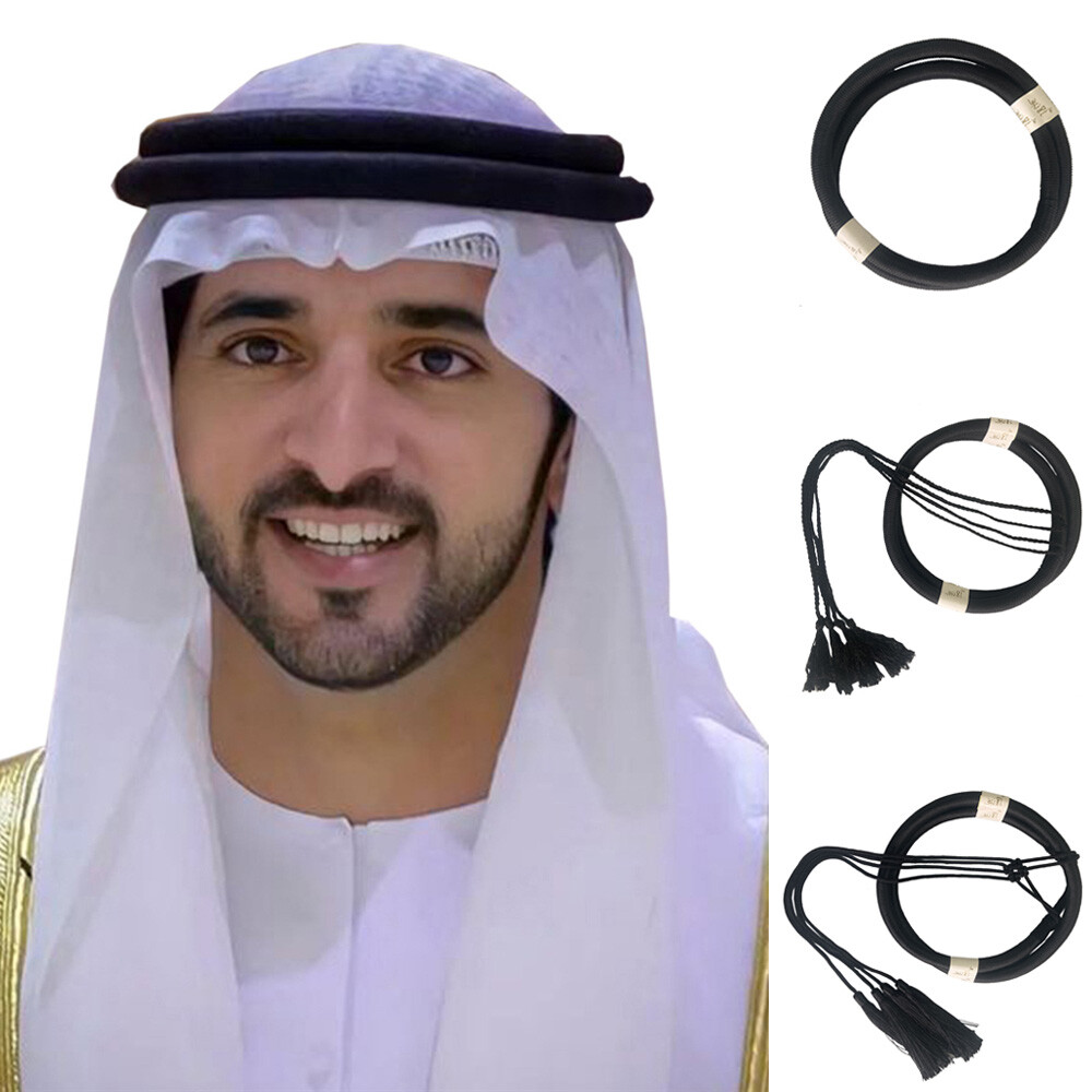Mens Igal Agal Oqal Saudi Head Ring Headband Cord Arabian Shemag Scarf Headwear