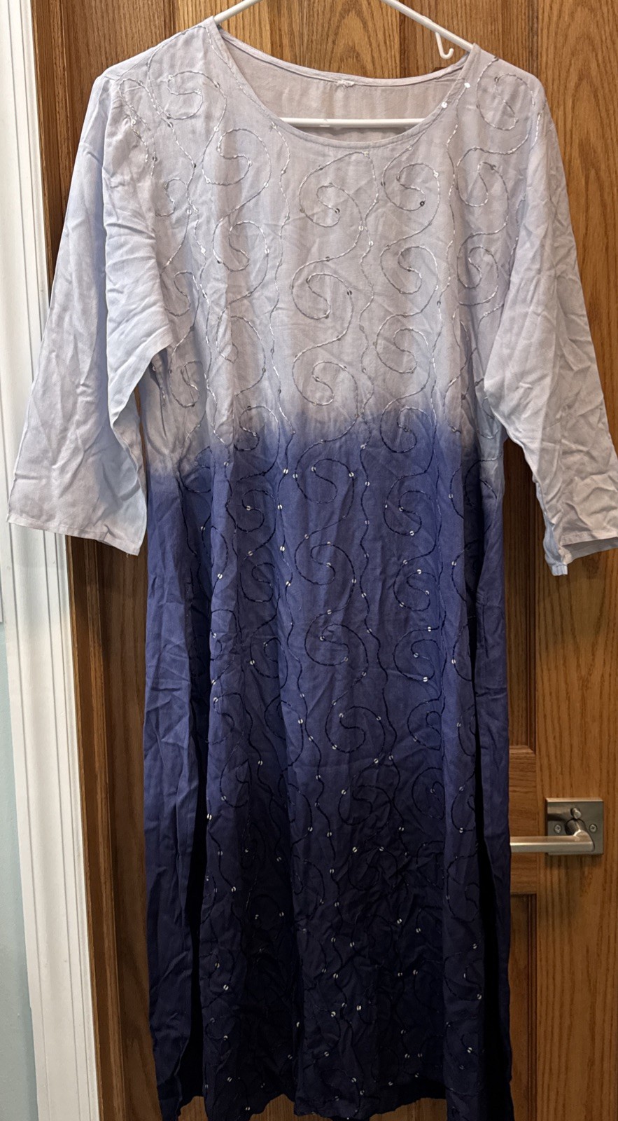 New Without Tags Women’s Rayon Festive Kurti Ombré Purple Periwinkle (Size 44) L