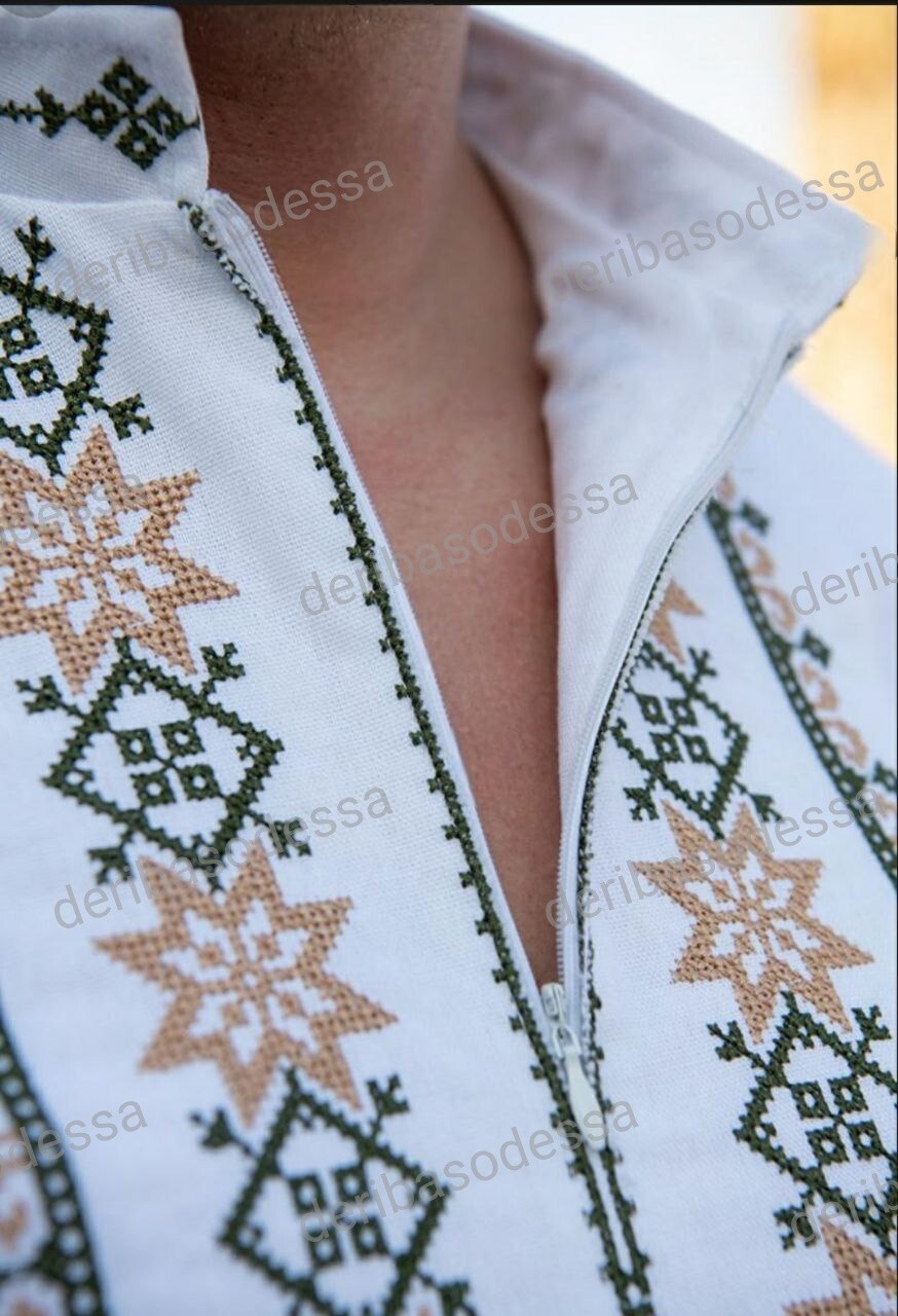 Traditional Ukrainian embroidered shirt for men Vyshyvanka S,M,L,XL,2XL,3XL,4XL