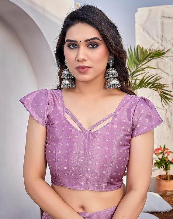 Women’s Elegant Malgudi Art Silk Saree with Blouse Material I Sarees For Woman