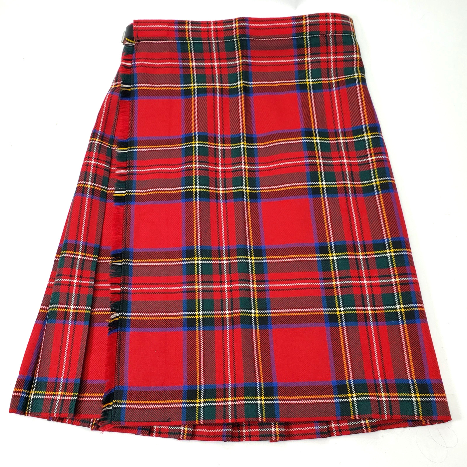 Kids Royal Stewart 100% Wool Tartan Kilt Hector Russel Scotland Adjusts to Sz 24