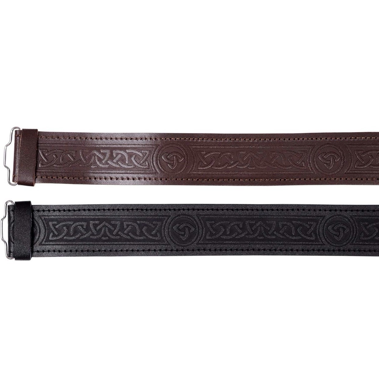 AAR Leather Kilt Belt Celtic Twist Desgin Scottish Highland Accessories