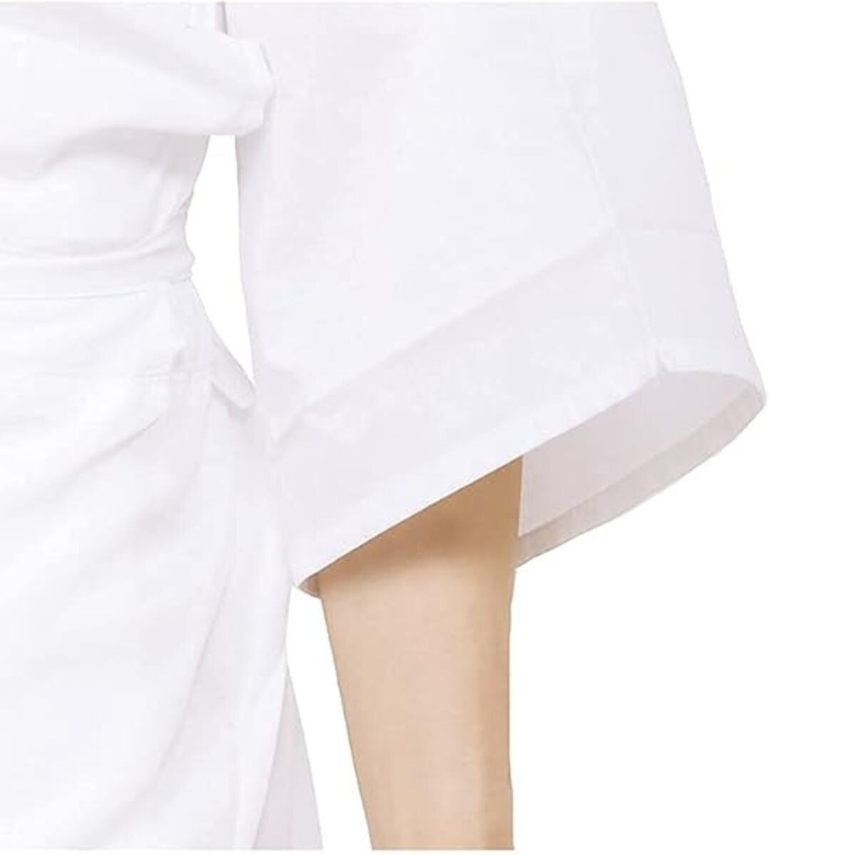 Women’s Japanese Juban Kimono Undergarment Slip – White Cotton Blend, 49″ Long