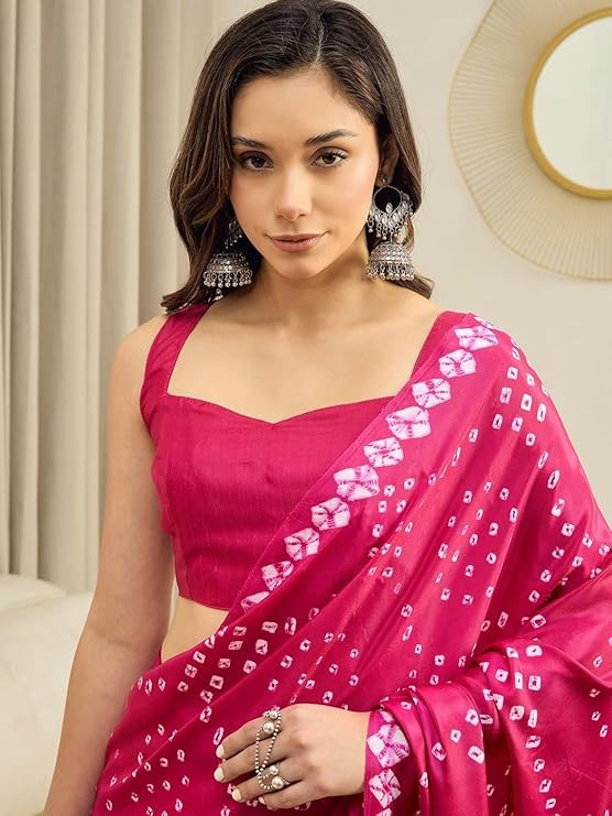 Ready to Wear 1-Minute Saree Indian Wedding Sari with Unstitched Blouse Piece