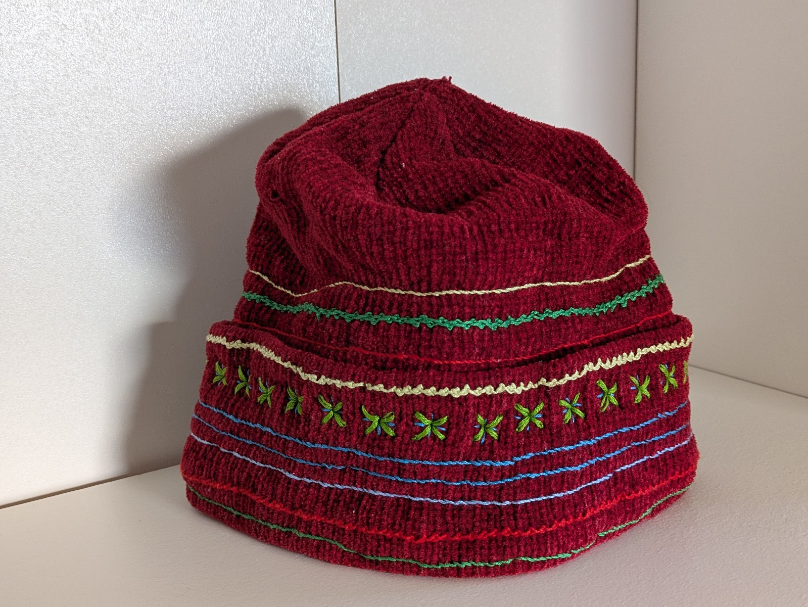 Lot of 4 Sapa Vietnam Ethnic Hats Hmong Red Dao | 1 Adult Size + 3 Youth/Small