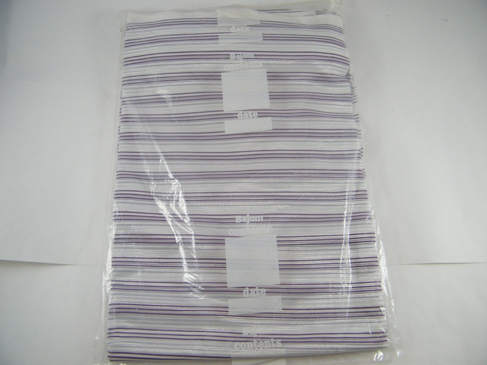 BEAUTIFUL SCREEN PRINTED POLYESTER SAREE PURPLE STRIPES