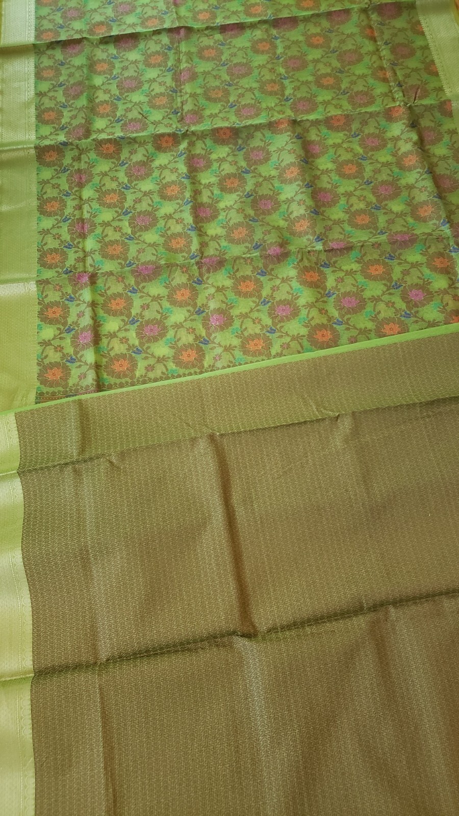 Jute Banarasi Saree Brocade Blouse & Pallu Zari Border Bollywood Party Wear