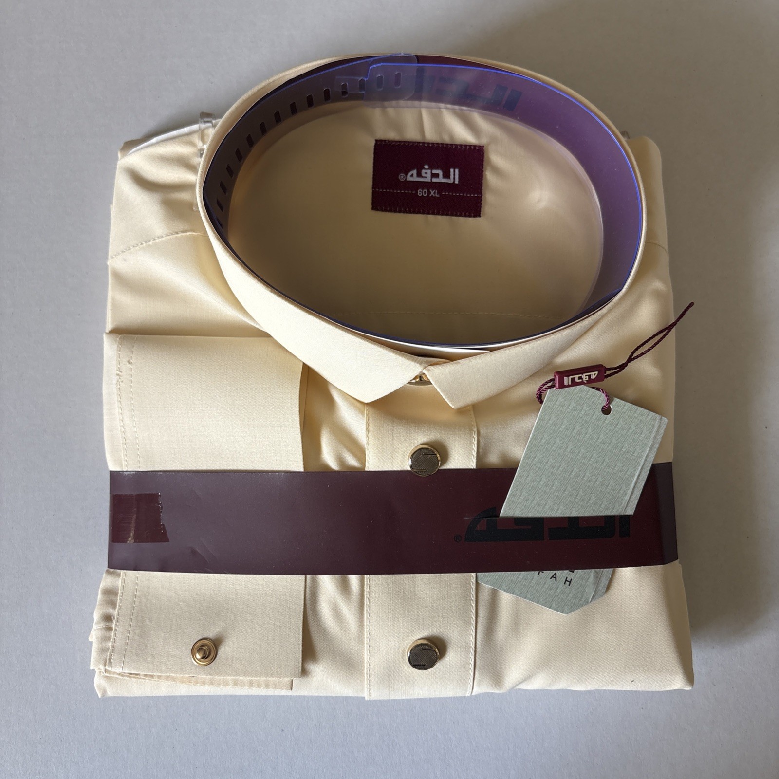 MEN Size 60XL DAFFAH High Quality ALL SEASON Thobe CUFF SLEEVE SHIRT COLAR