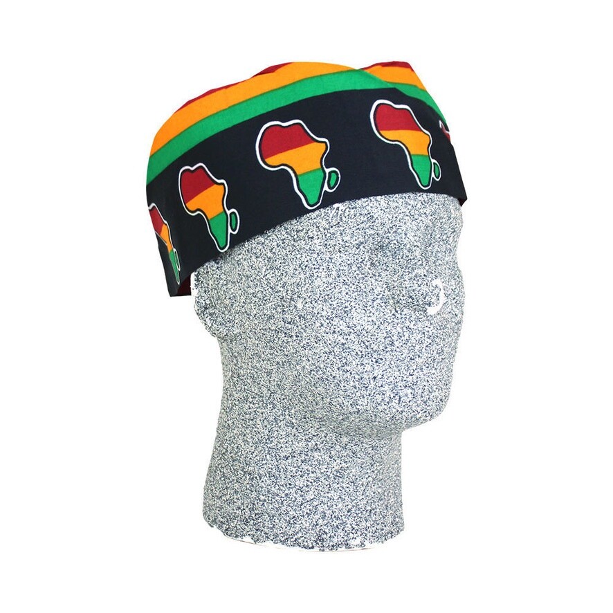 Pan African Multi Color Cotton Kufi Cap. Unisex Made N India Size 20″/22″