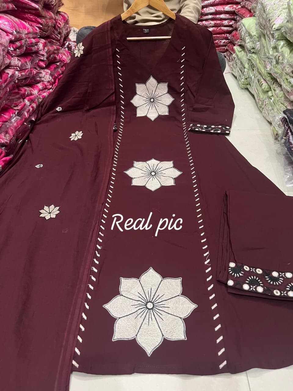 Heavy Cotton Women’s Ethnic Kurti Pant Dupatta Set Bollywood Designer Kurta Set