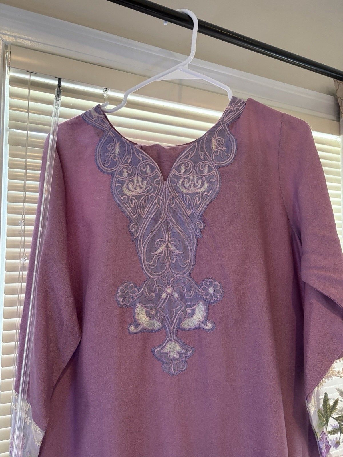 Branded Purple / Lilac ombré dyed embroidered pakistani formal dress not MariaB