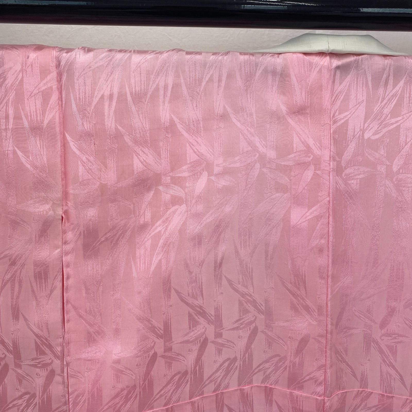 Japanese Vintage Kimono Polyester Pink No Lining Traditional Length 48 in