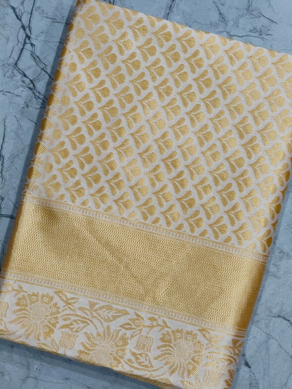 Women’s Woven Design Banarasi Style Soft Lichi Silk Saree With Blouse Piece Sari