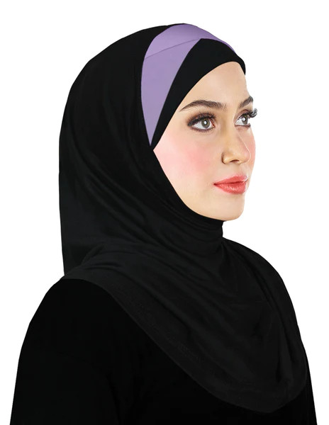 Lot of 12 Junior size Festive Amira Cotton Hijab 1 Color Pleats pull on Hijabs