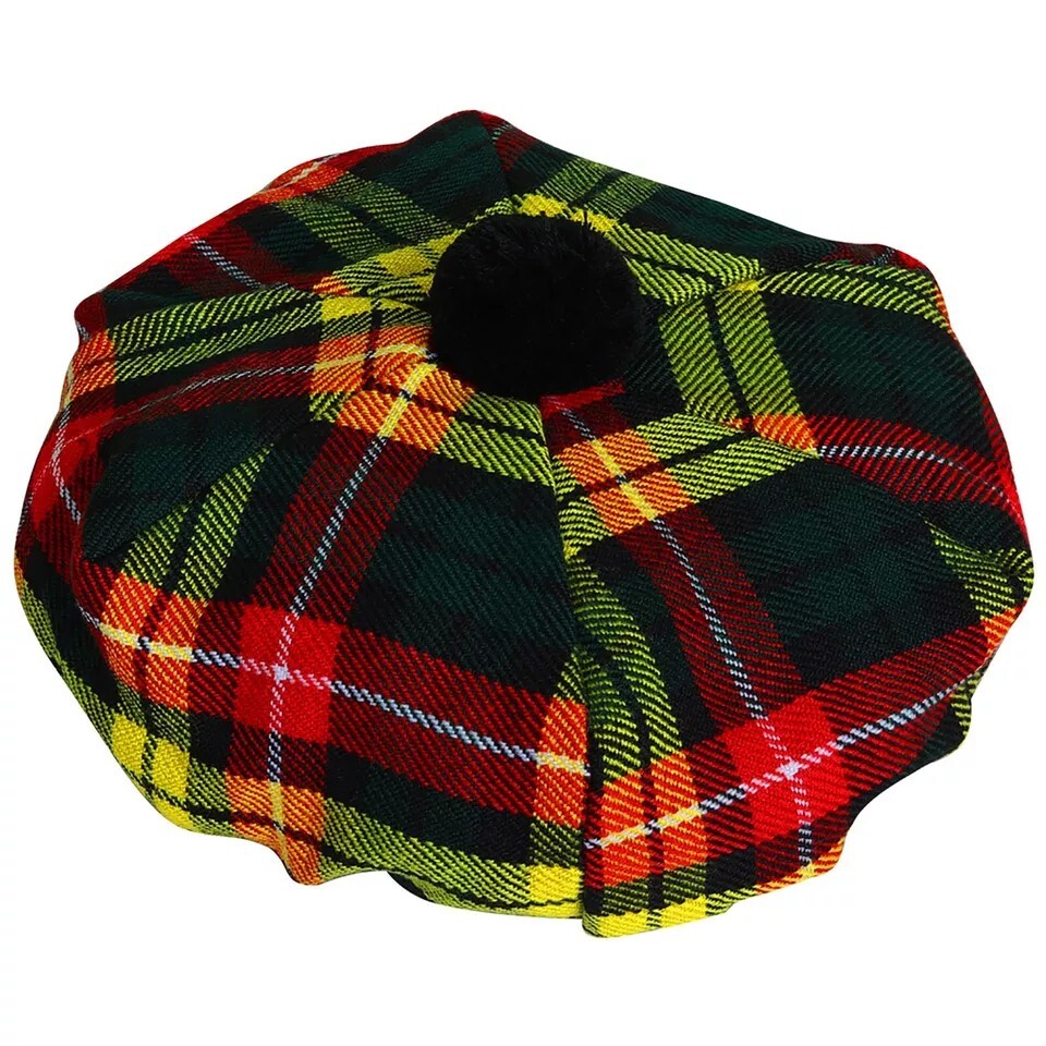 Men’s Buchanan TAM o’ SHANTER Bonnet Beret Balmorals Tartan Tammy Hat
