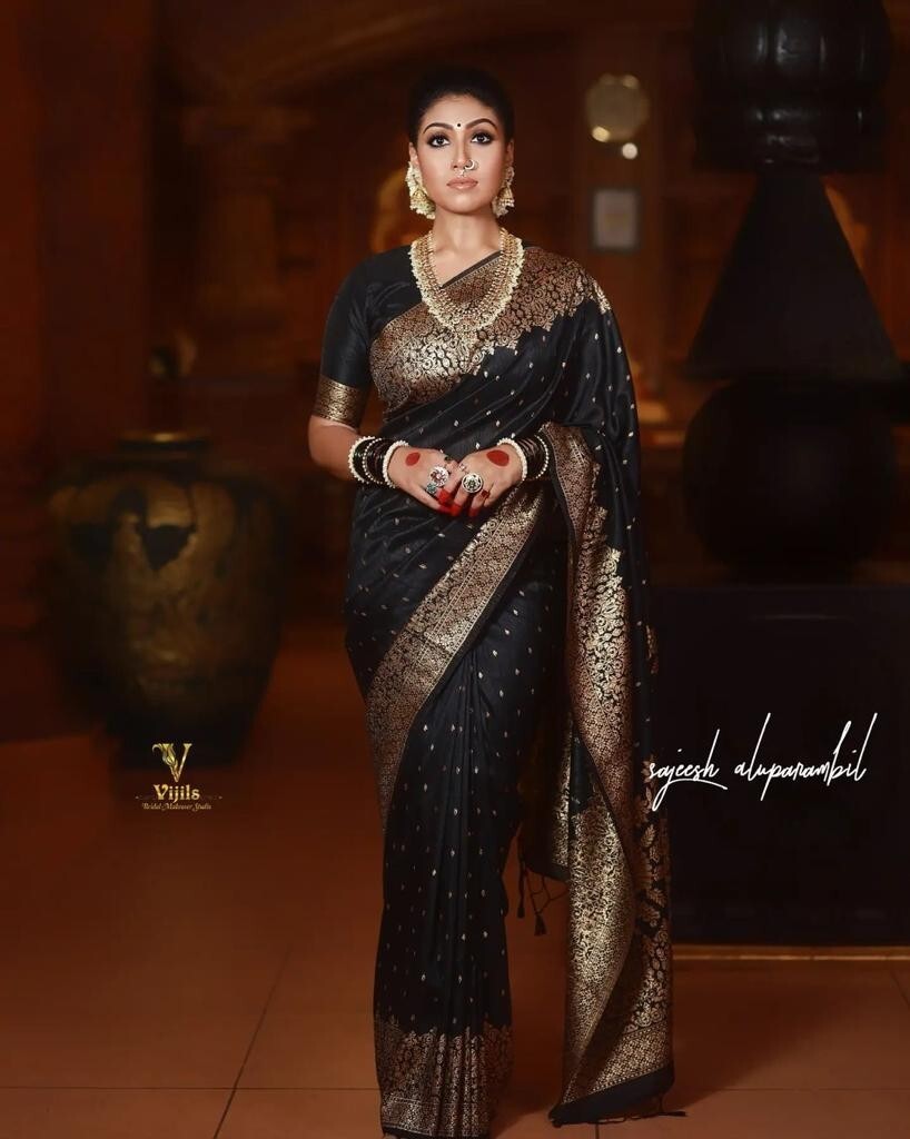 TRADITIONAL PARTY WEAR SOFT SILK INDIAN WEDDING WEAR KANJEEVARAM SAREE SARI