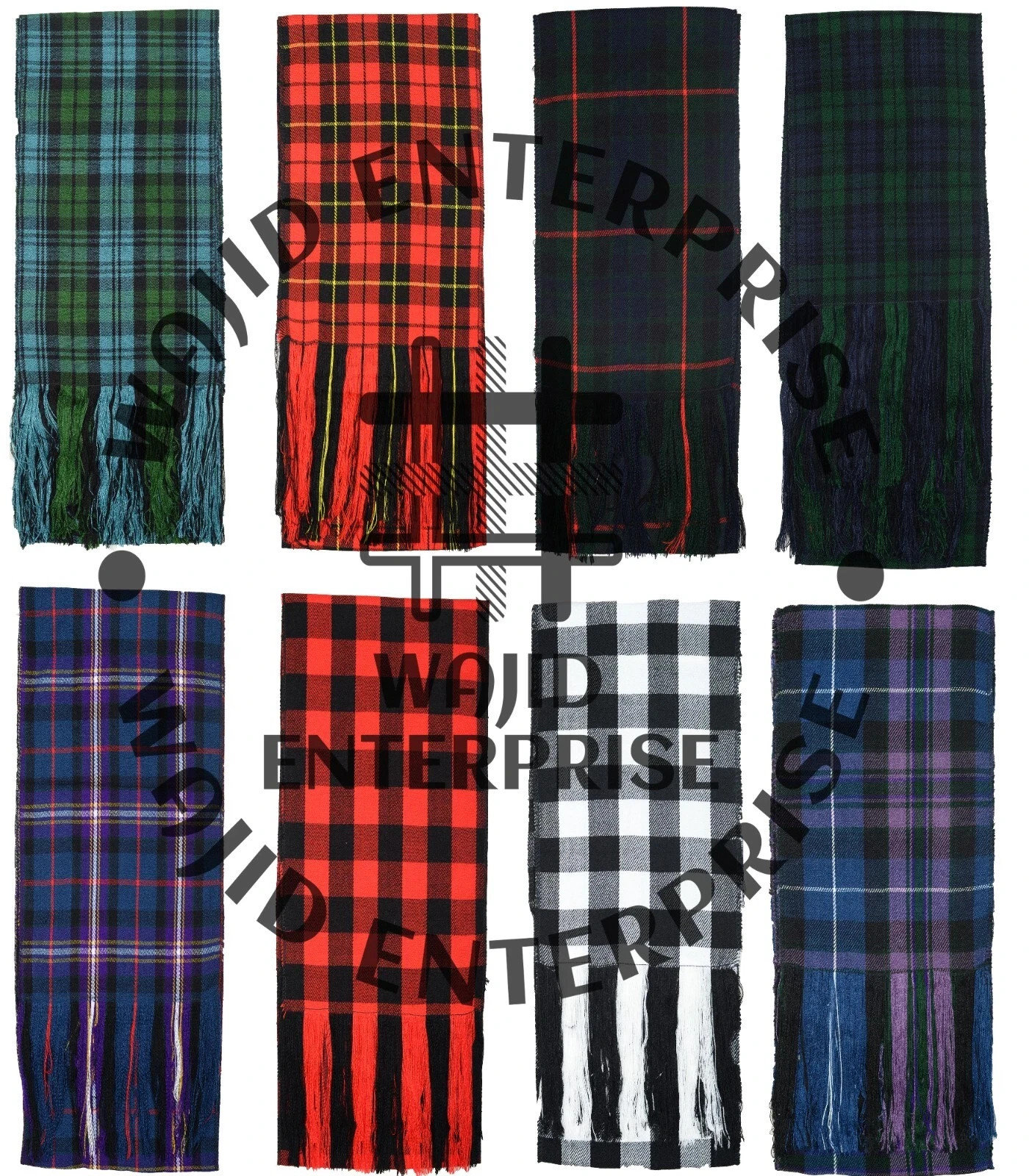 Scottish Highland Scarf Premium Handmade CLAN Tartan SASH SCARF “90” X “12”