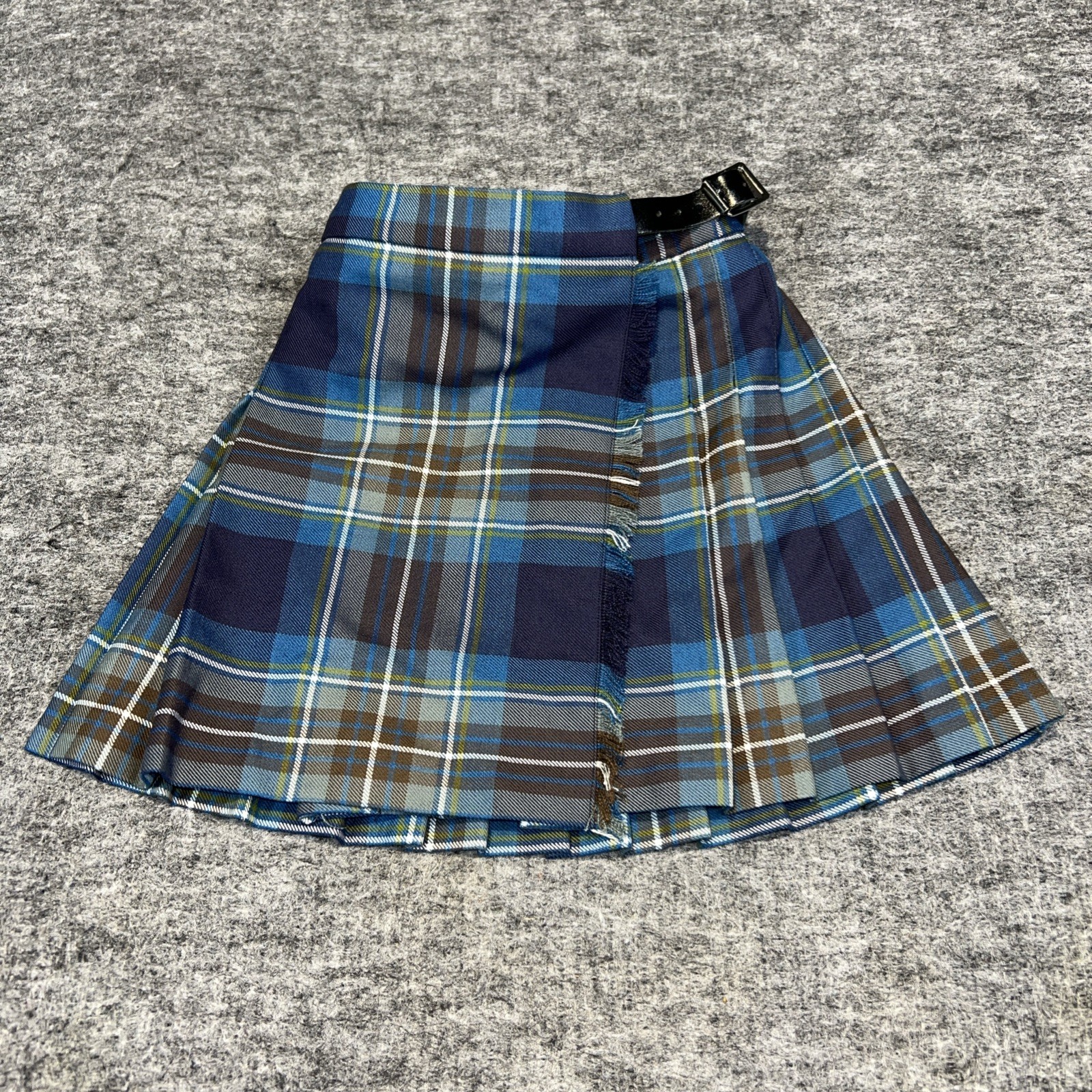 James Pringle Weavers Royal Stewart Kid’s Sz 3/4 blue Tartan