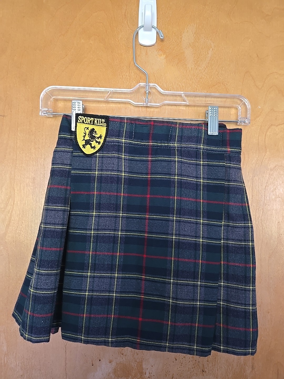 Sport Kilt Made in USA Tartan Polyester Acrylic Youth Size Green 14″L