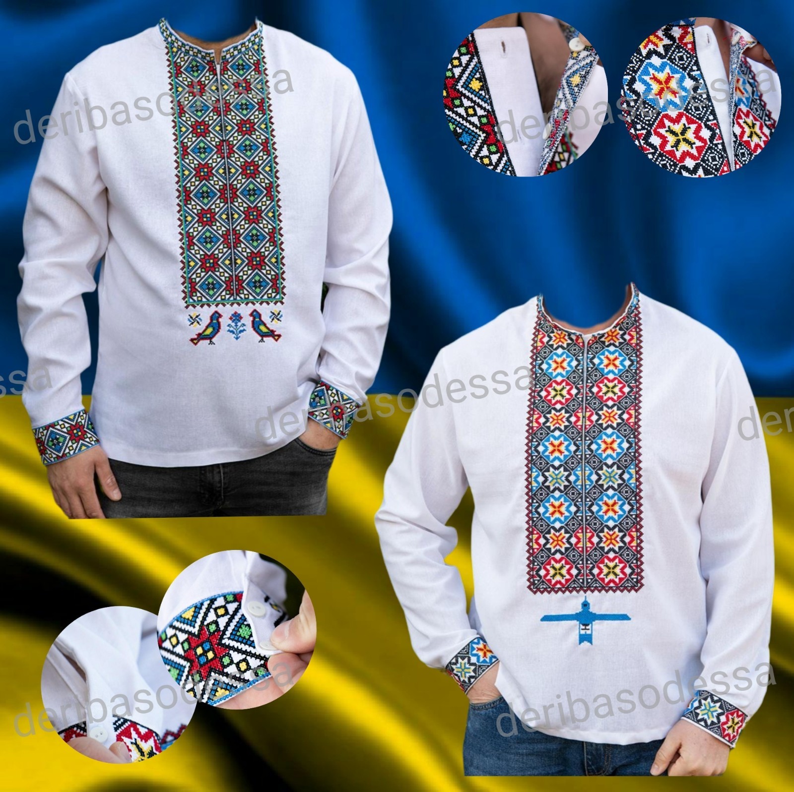 Ukrainian traditional embroidered men’s shirt Vyshyvanka XS,S,M,L,XL,2XL,3XL,4XL