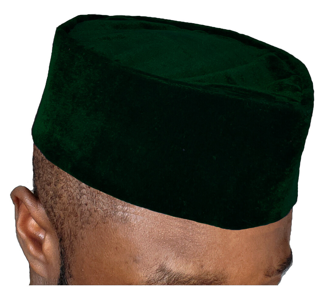 Green African Velvet Hat