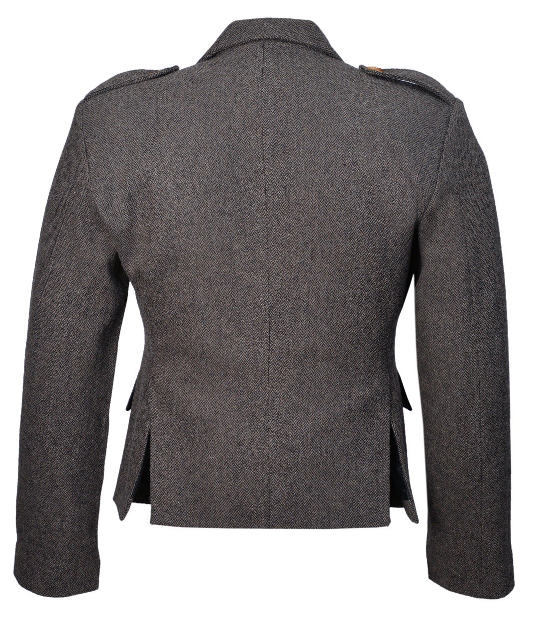 Scottish brown herringbone Tweed Argyle Kilt Jacket With Waistcoat/Vest