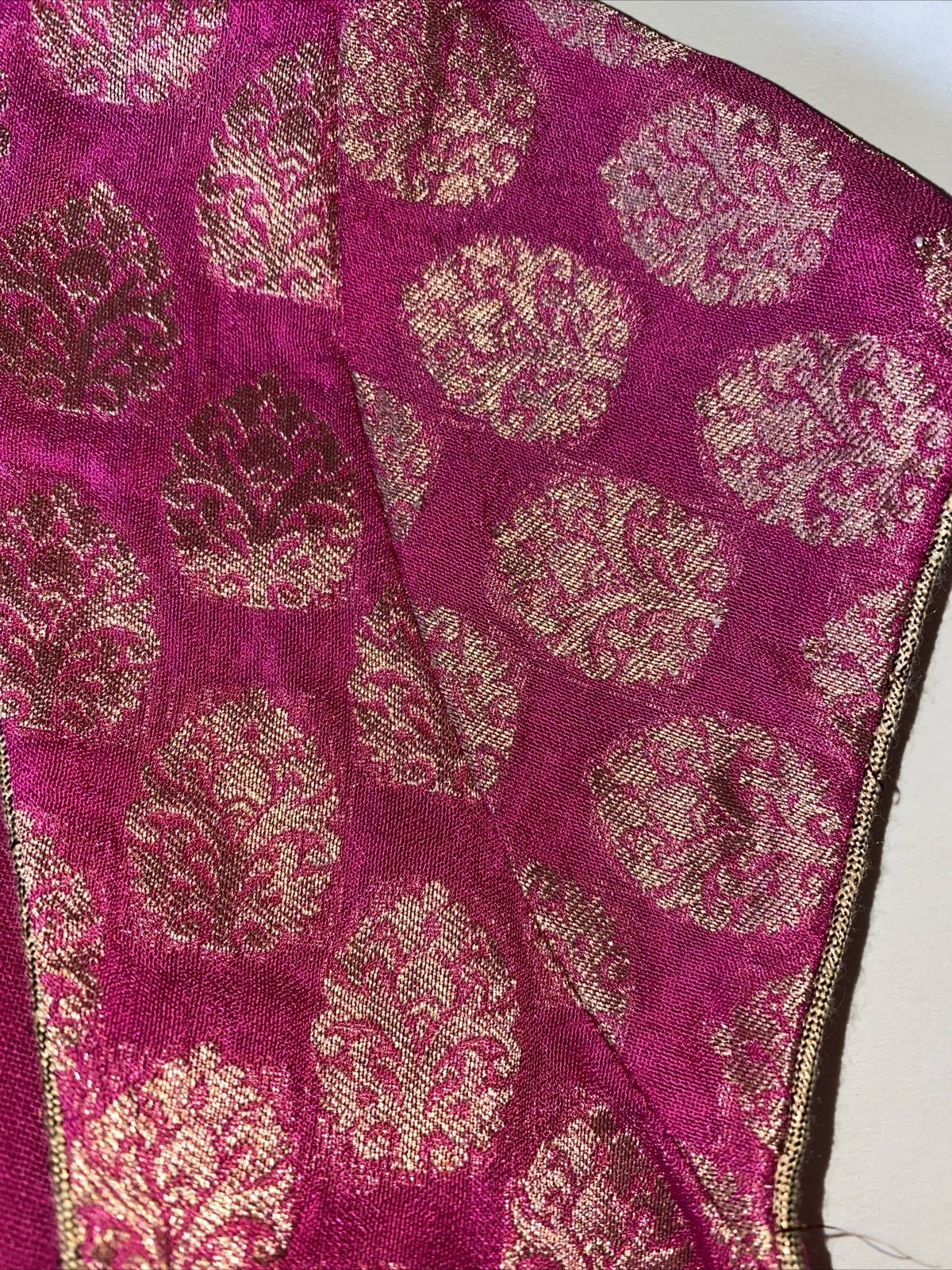 Traditional Indian Womens Saree Top Bollywood Ready Wear Partywear Pink And Gold