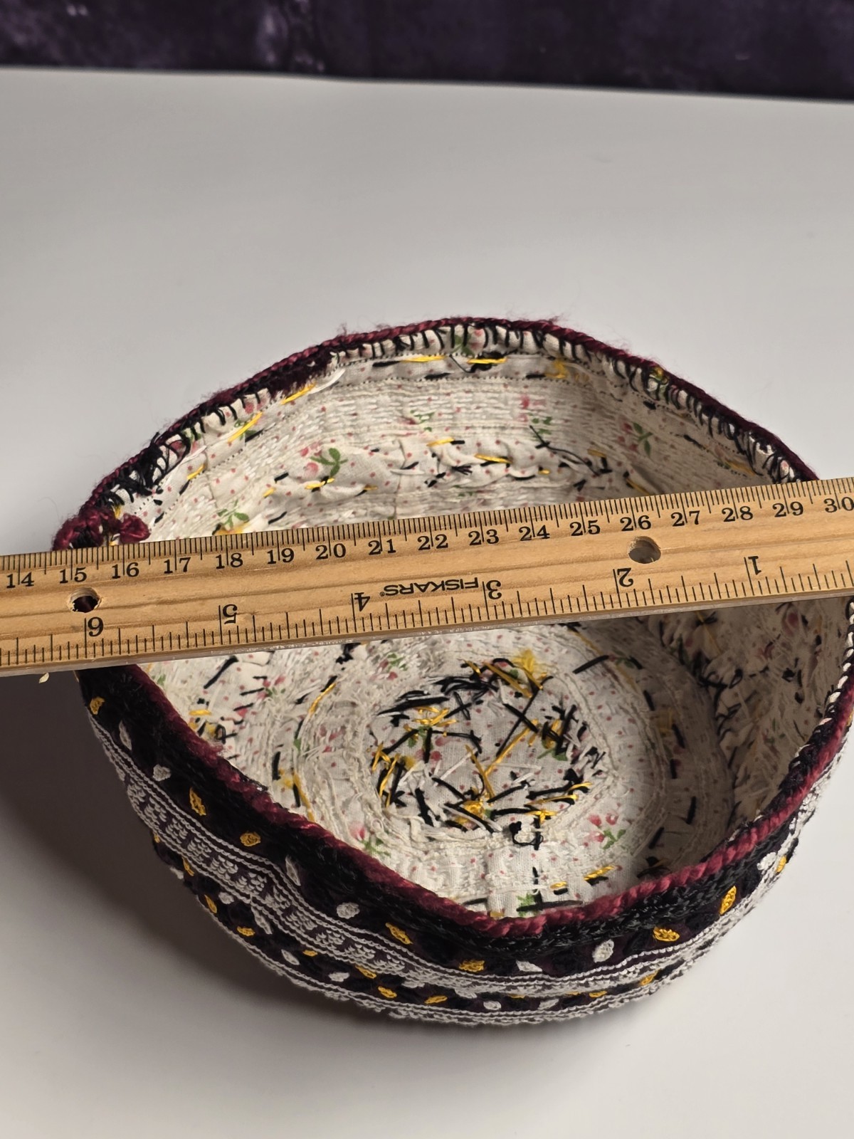 Turkmen Handmade Hat Embroidery Multicolored Tribal Vintage