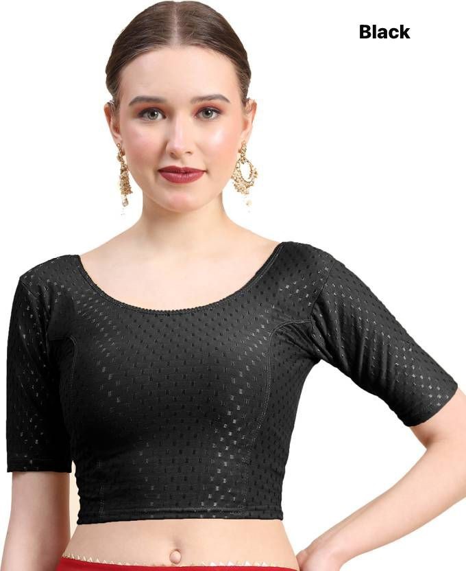 New stretchable Lycra Blouse Readymade Designer Sari Choli Indian crop top.