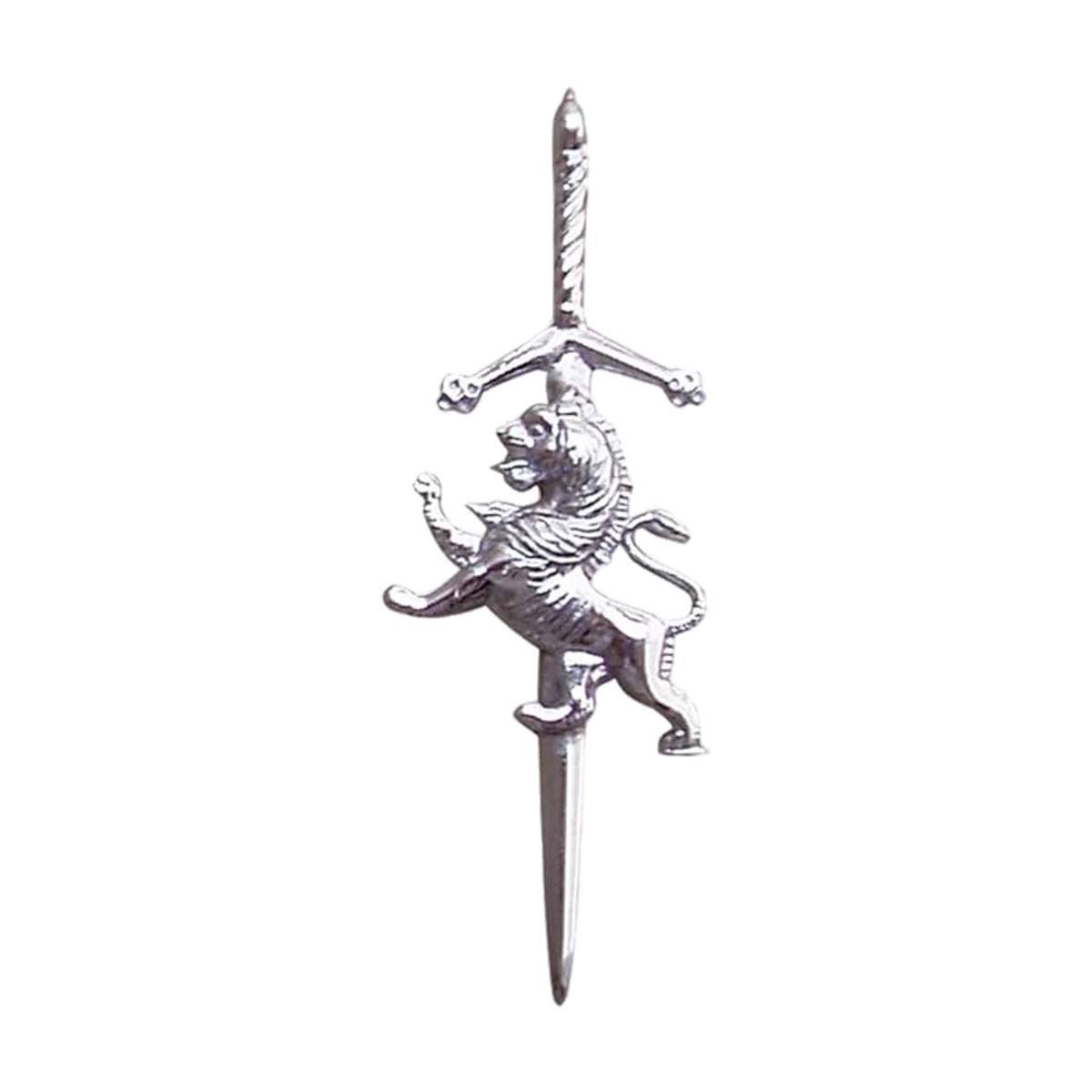 Brand New Rampant Lion Kilt Pin and Brooch Men Kilt Fly plaid Chrome Finish