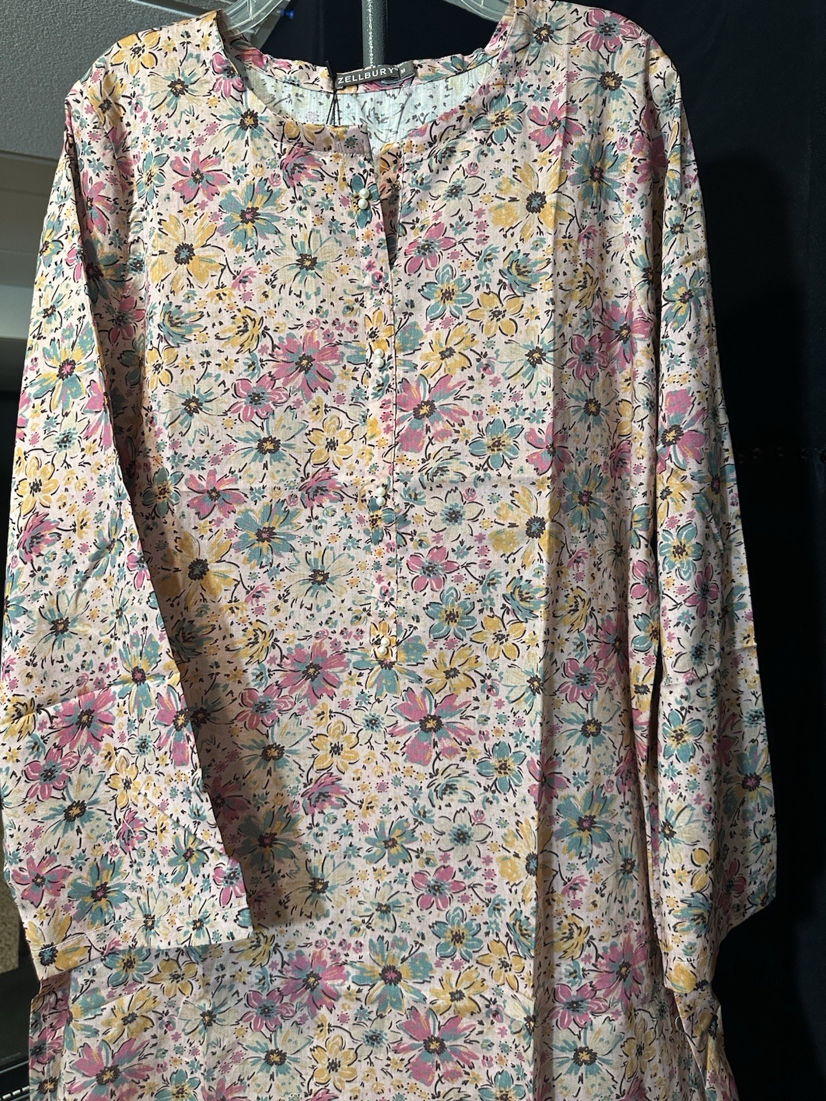 Zellbury Brand Lawn / Cotton Printed Shirt / Kurti – 1 Pc – Medium Only -$18