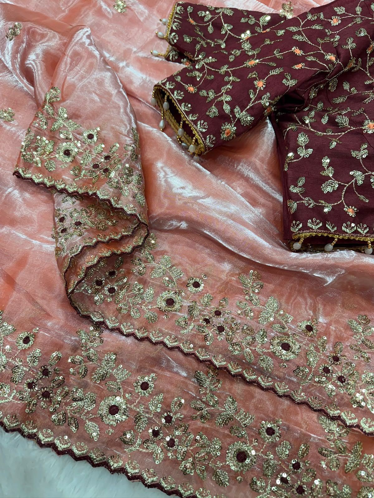 Saree Blouse Bollywood Party Wear Indian Pakistani New Sari Wedding Designer