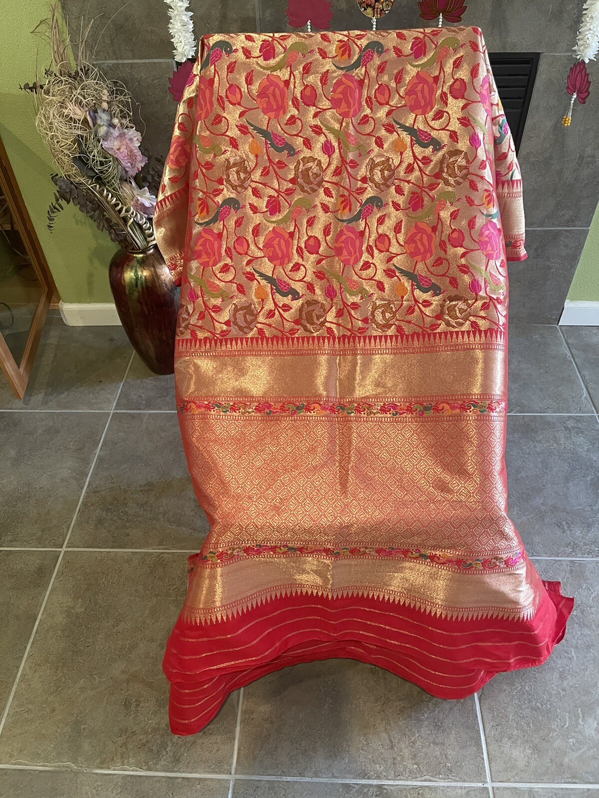 Gorgeous Rich Look Woven Brocade Paithani Saree. No Blouse Or Bp