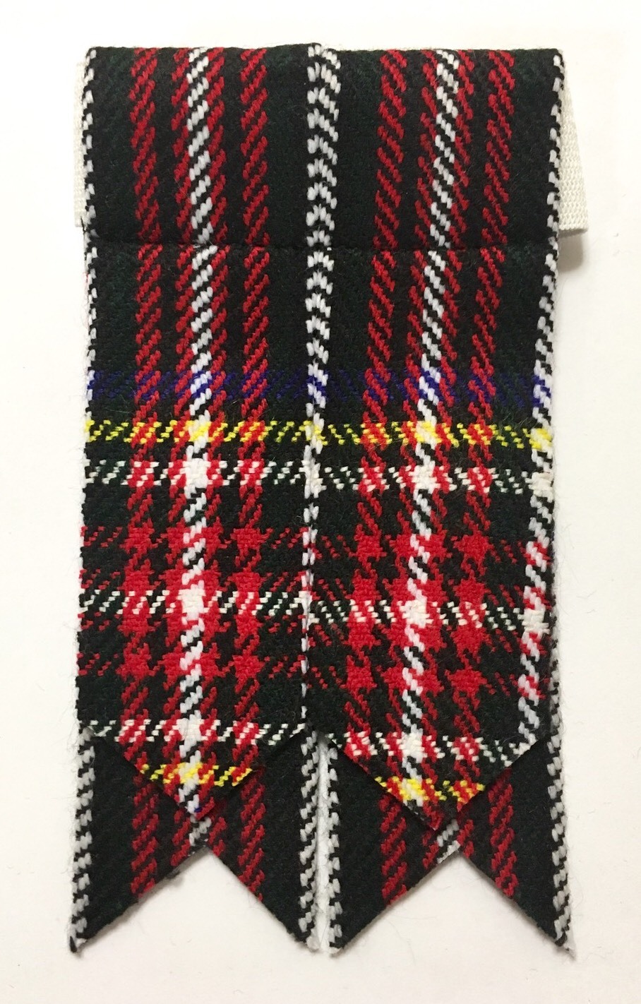 Scottish Kilt Sock Flashes Black Stewart Tartan/Black Stewart Kilt Hose Flashes